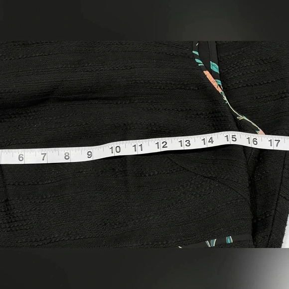 Kate Spade Black Cotton Tweed Floral Blossom Trim Fit & Flare Size 4 - Picture 4 of 6